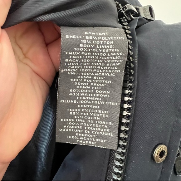 Vince Camuto Navy Blue Long Puffer Coat - Picture 5 of 9